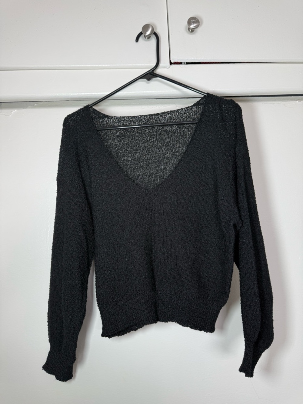 Black V-Neck Women's Sweater